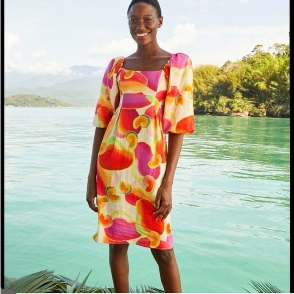 Farm Rio Cashew Juice Midi Dress size m - Picture 1 of 8
